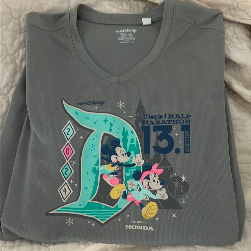 Run Disney adults  Gray Shirt